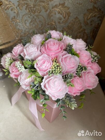 Букет роз из мыла 27 штук