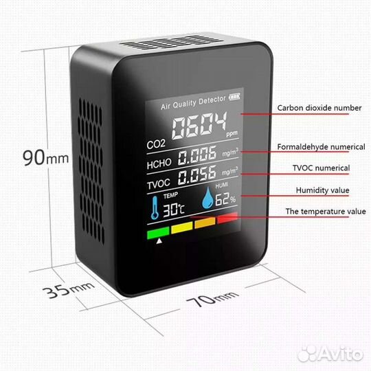 Анализатор воздуха 5 в 1