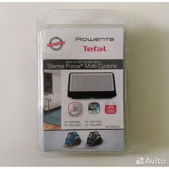 Hepa13 - Фильтр пылесоса Tefal / Rowenta ZR902501