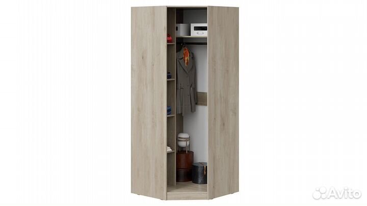 Шкаф угловой со стеклянной дверью 