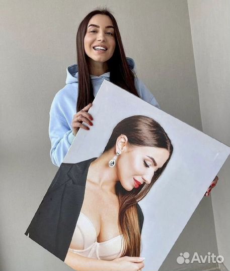 Портрет по фото на холсте на день рождения подарок