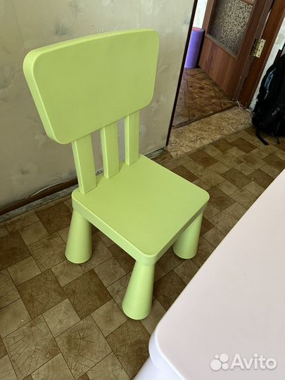 Детский стол и стул IKEA маммут