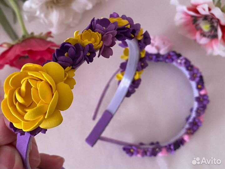 Ободок для волос ручной работы