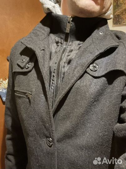 Полупальто Jack&Jones XL грифельного цвета