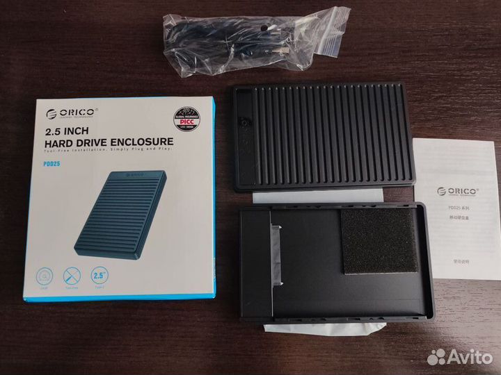 Orico Кейс корпус SATA для HDD/SSD 2.5 type-c