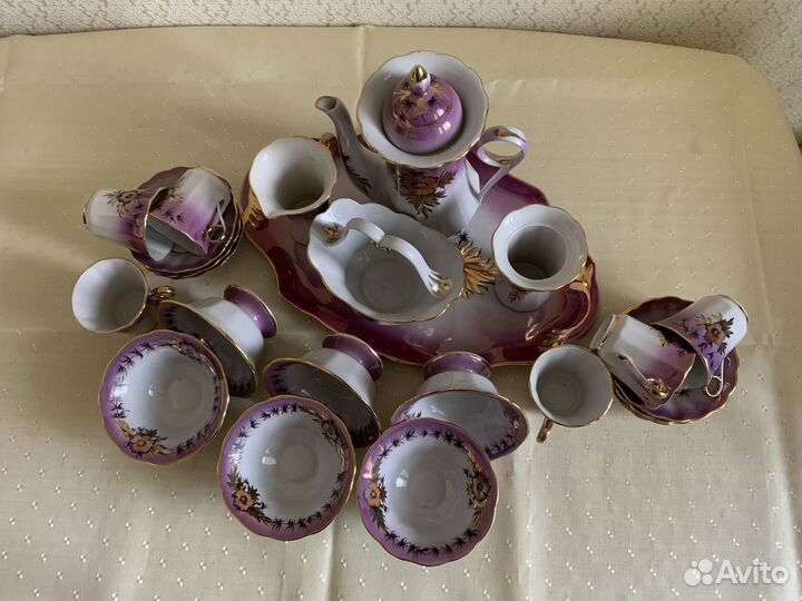 Кофейный фарфоровый набор СССР Коростень