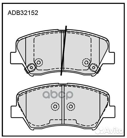 ADB 32152 колодки дисковые передние Hyundai El