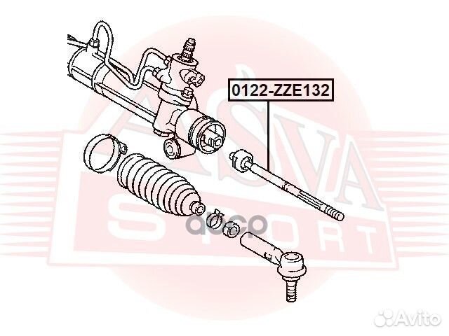 Тяга рулевая 0122ZZE132 asva