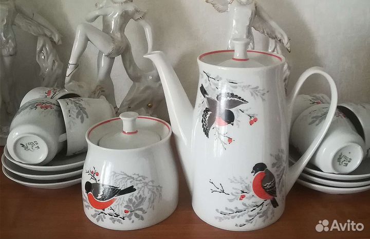 Сервиз фарфоровый СССР Снегири
