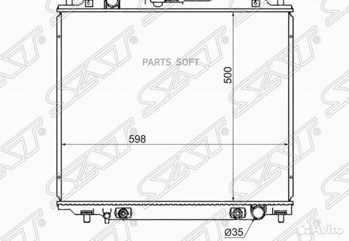 Радиатор охлаждения Митсубиси Паджеро 2.8 4M40 91