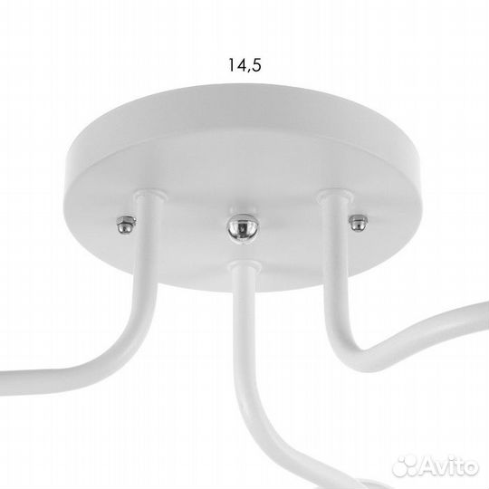 Люстра 1341002/3BL E27 15Вт белый-синий