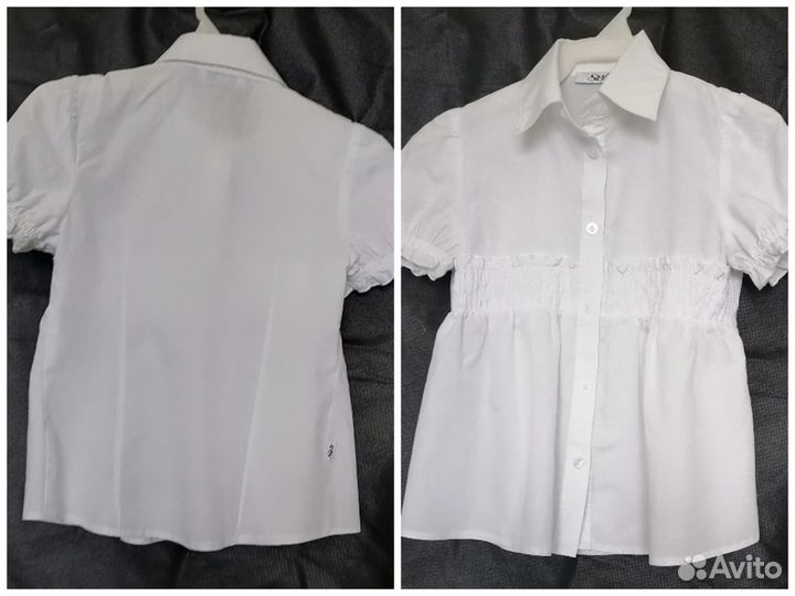Блузки школьные на девочку, р128, 7-8 лет, пакетом