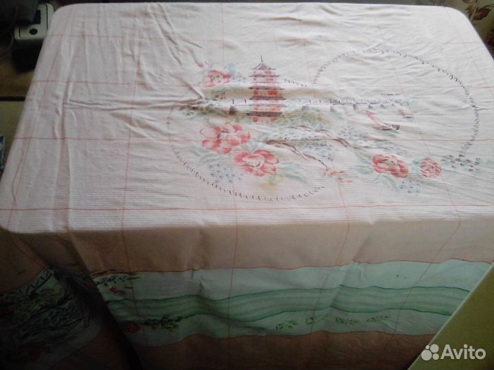 Скатерть льняная цветная 50 годов торг уместен