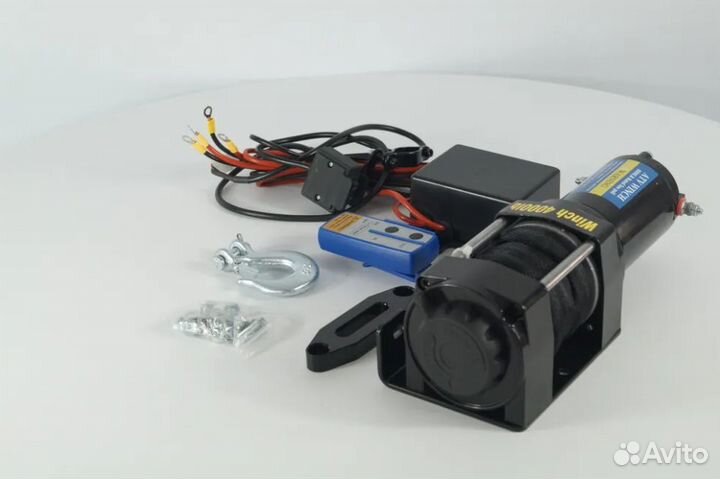 Лебедка электрическая 12вольт 4000lb кевлар