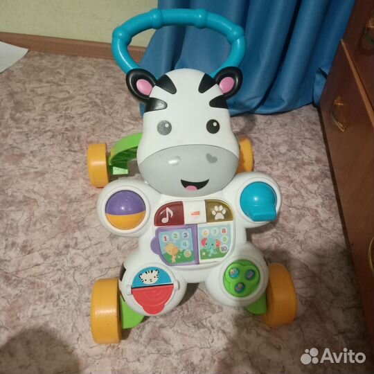 Ходунки каталка fisher price зебра