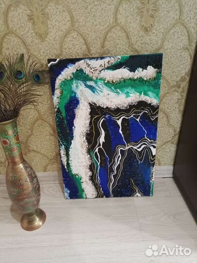 Интерьерная картина. флюид-арт, абстракция