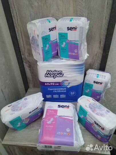 Пеленки одноразовые, урологические прокладки