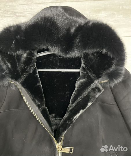 Дубленка натуральная женская с капюшоном