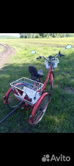 Электровелосипед трехколесный+прицеп