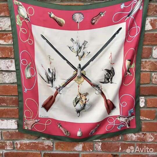 Платок каре Hermes шелк винтаж оригинал