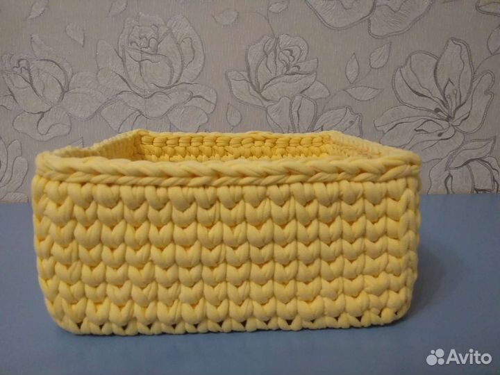 Корзина из трикотажной пряжи