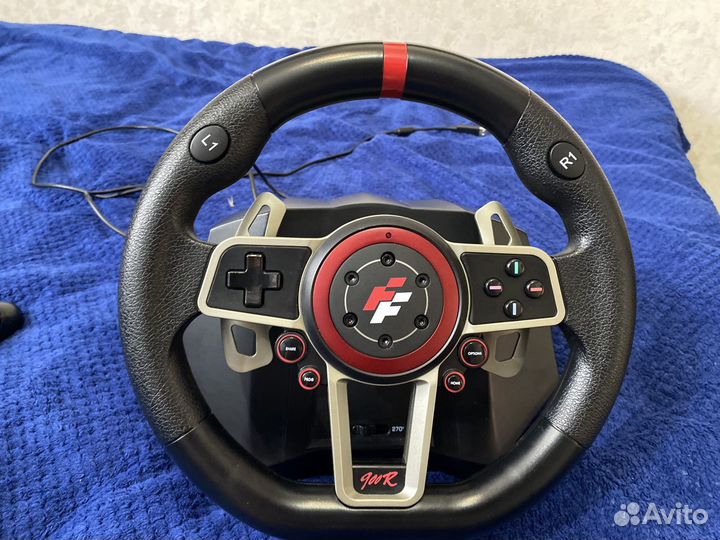 Игровой руль 900 градусов с коробкой передач