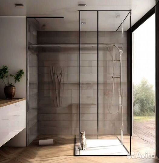 Стеклянная душевая кабина