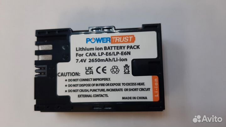 Аккумулятор для фото и видеокамер Canon LP-E6