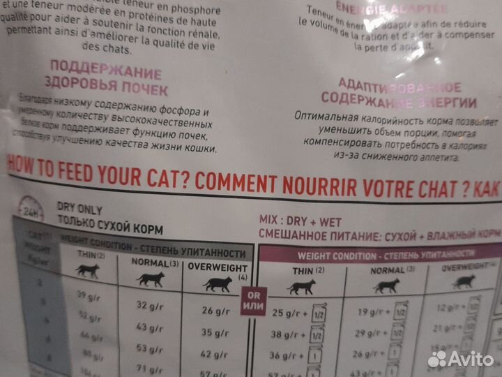 Корм для кошек royal canin ренал для почек