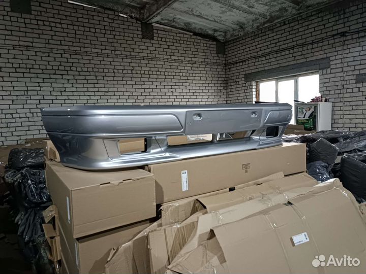 Бампер перед ваз 2114 2115 спорт цвет серебристый