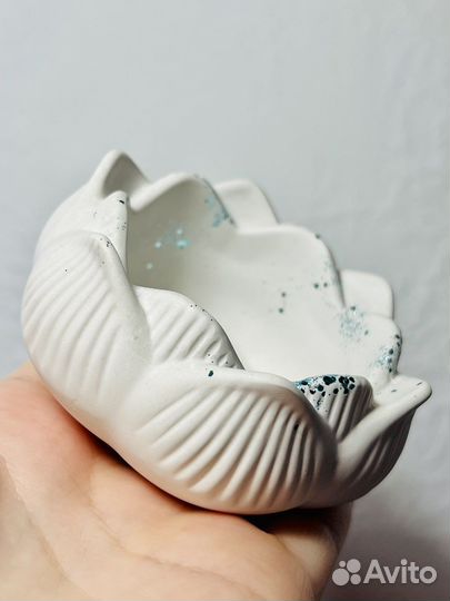 Свеча ароматическая, кокосовый воск, гипс