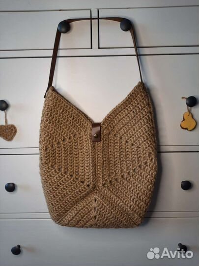 Сумка вязаная из джута