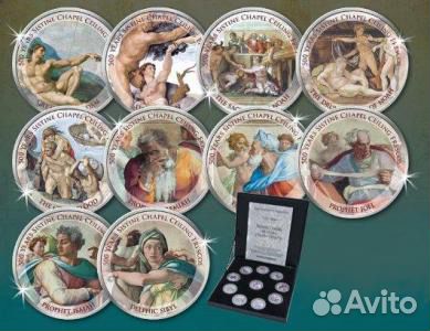 10монет сикстинская капелла с сертификатом