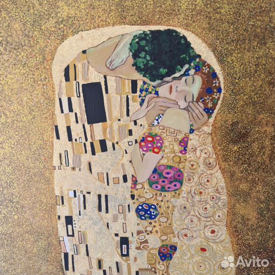 Картина с золотой поталью репродукция на заказ