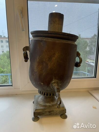 Самовар на дровах медный