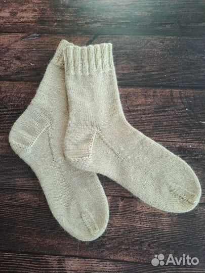 Носки ручной вязки шерстяные 38-39р