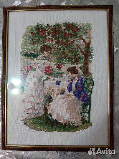 Картина вышитая крестом ручная работа