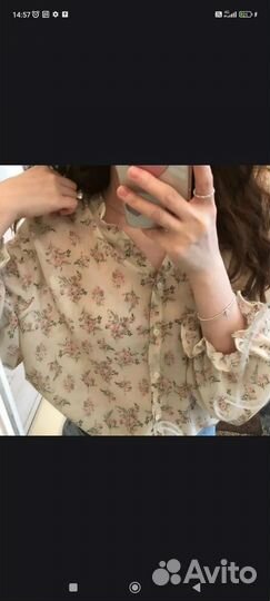 Шифоновая рубашка в романтичном стиле