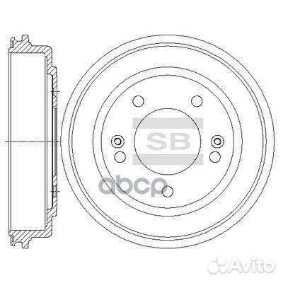 Барабан тормозной KIA soul 09- SD1097 SD1097