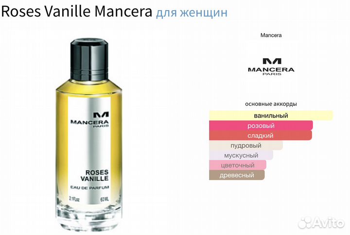Mancera Roses Vanille (распив)