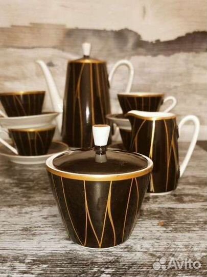 Сервиз кофейный Kahla,гдр,золотая нить