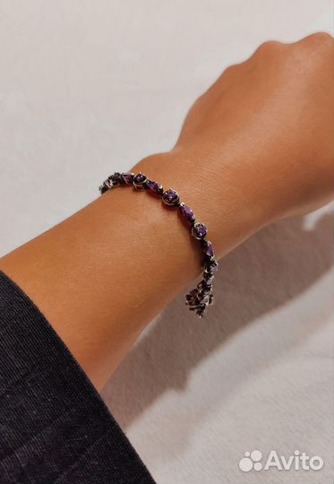 Теннисный браслет винтажный