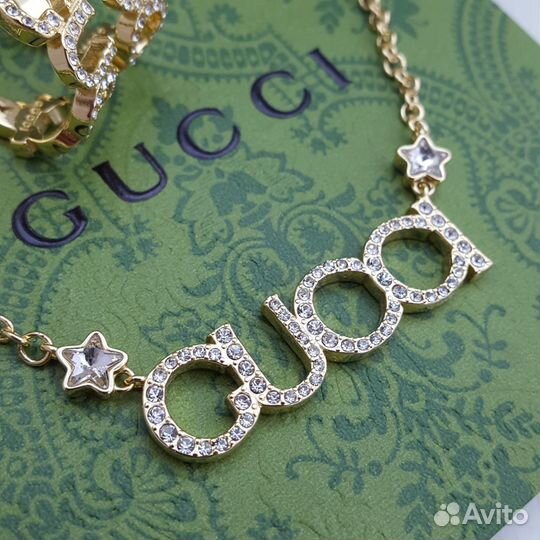 Серьги, колье Gucci