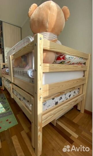 Выкатная кровать софа без покраски 180/170х80