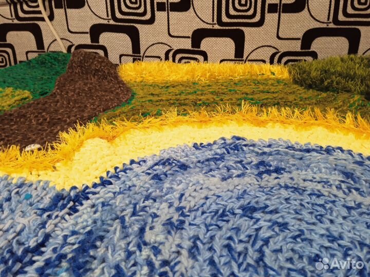 Развивающий коврик ручной работы Реки и поля
