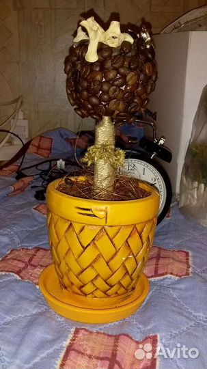 Топиарий, дерево из зерен кофе