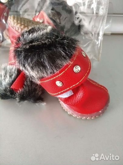 Зимние ботинки для собачки (размер 4) новые