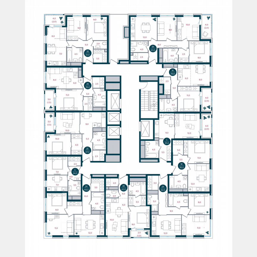 1-к. квартира, 36 м², 28/32 эт.
