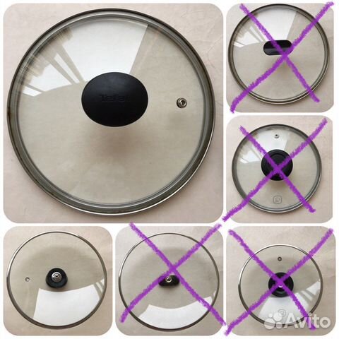 Крышка стеклянная Tefal22см для кастрюли/сковороды