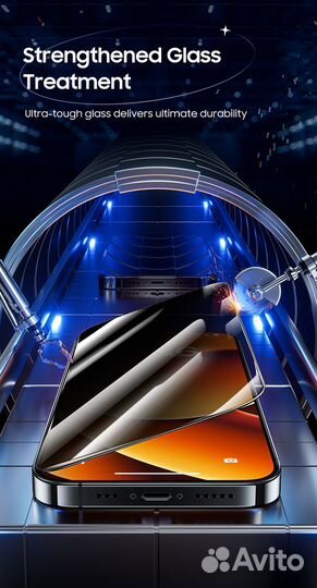 Benks стекло на iPhone 14 Pro и iPhone 15 Anti Spy